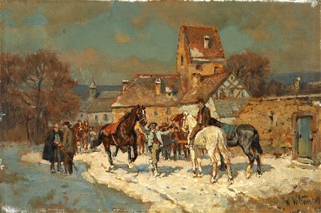 Wilhelm Velten Pferdemarkt am Stadtrand
