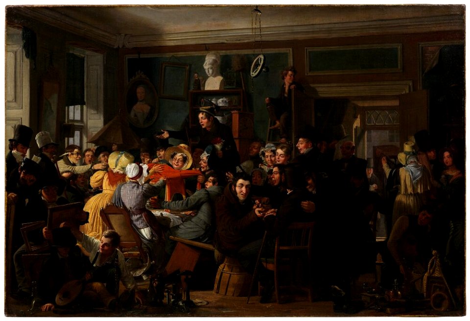 Wilhelm Marstrand - Auction Scene - NM 7477 - Nationalmuseum