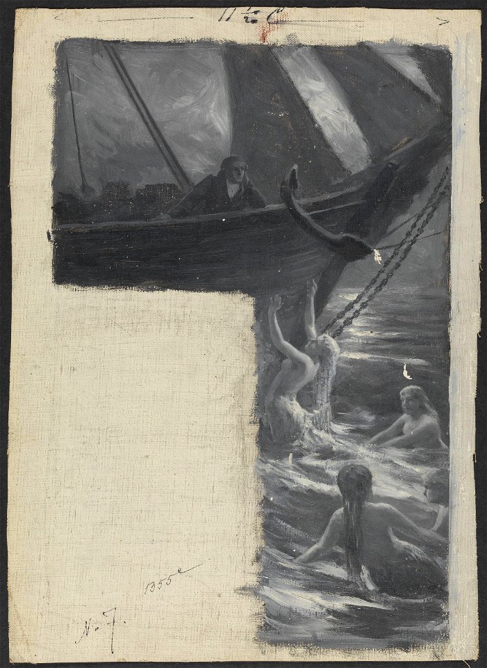 Wilhelm Peters - Illustrasjon til Henrik Wergeland, Den engelske lods - NMK.2012.0069 - National Museum of Art, Architecture and Design