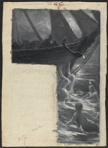 Wilhelm Peters - Illustrasjon til Henrik Wergeland, Den engelske lods - NMK.2012.0069 - National Museum of Art, Architecture and Design