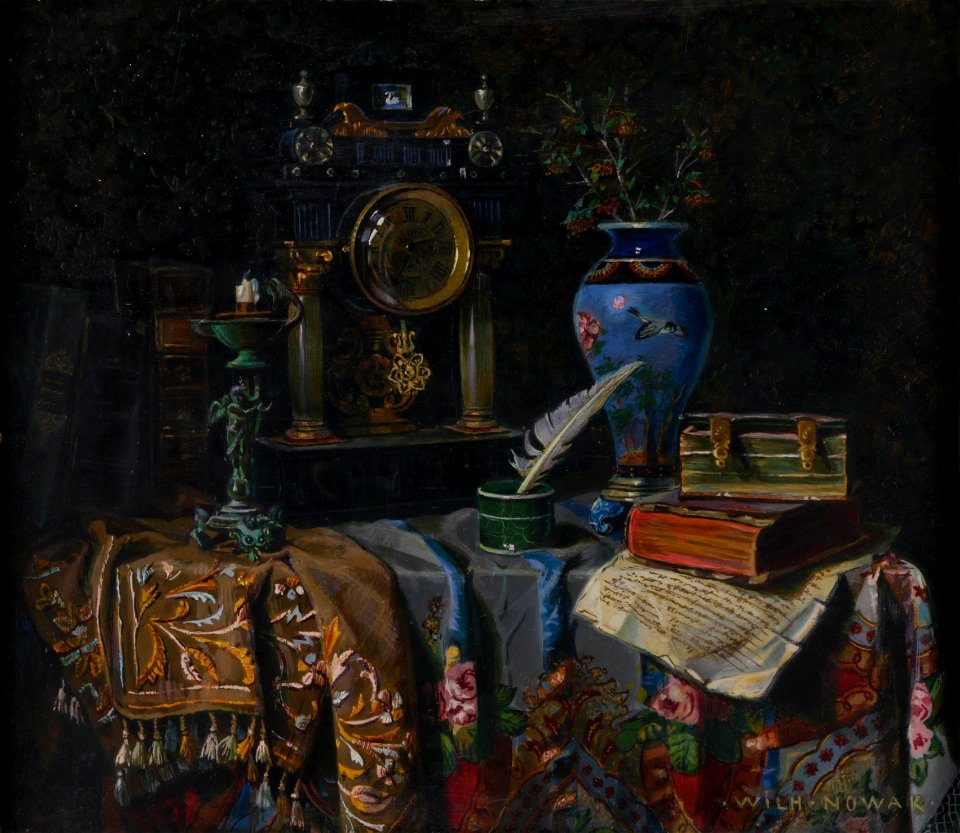 Wilhelm Nowak - Stillleben mit Interieur
