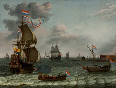 Zeeland Flagship Returning to Fort Rammekens, attributed to Adam Willaerts