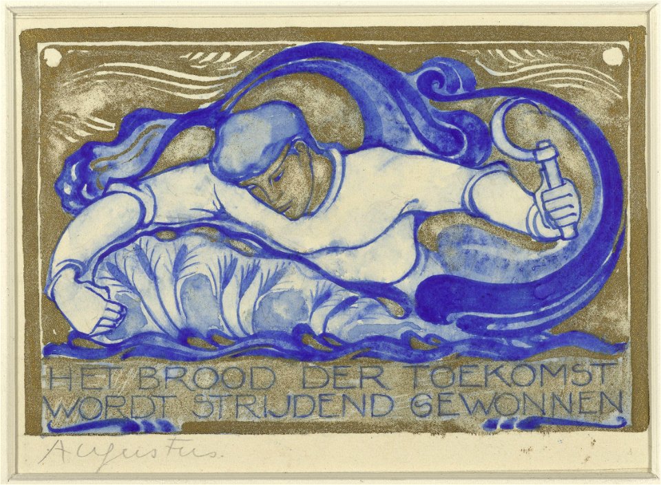 Willem Arondeus - Het brood der toekomst wordt strijdend gewonnen, augustus - Rijksmuseum Amsterdam - RP-T-1930-86