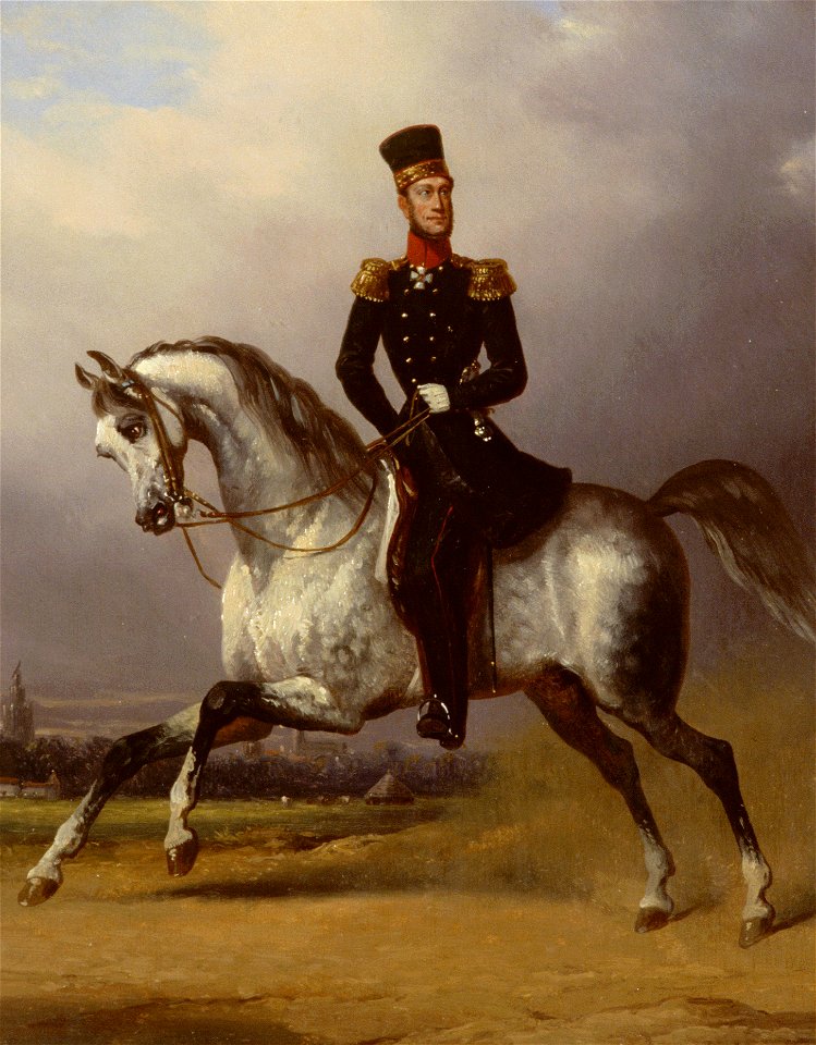 Willem II (1792-1849), koning der Nederlanden, te paard Rijksmuseum SK-A-4270