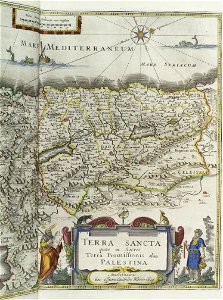 Willem Janszoon Blaeu and Joan Blaeu. Terra Sancta quae in Sacris Terra Promissionis olim Palestina. 1648-1664. Free illustration for personal and commercial use.