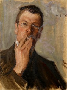 Wilho Sjöström - Portrait of the Artist Ali Munsterhjelm - A II 859 - Finnish National Gallery