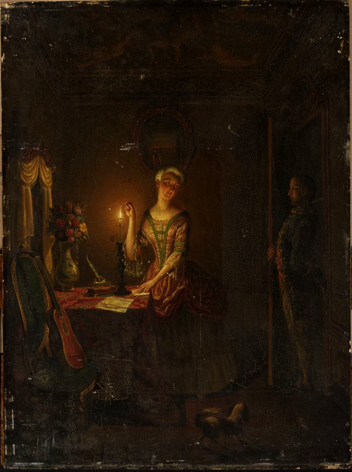 Willem Thans - Sealing a letter with wax - M.Ob.1967 MNW - National Museum in Warsaw