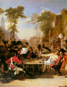 Sir David Wilkie - Chelsea Pensioners Reading the Waterloo Dispatch (detail) - WGA25754