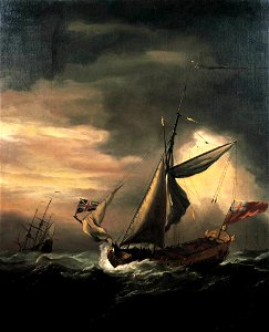 Willem van de Velde (II) - Shipping in Heavy Seas - WGA24533