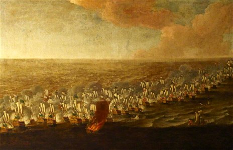 Willem van de Velde I (1611-1693) (studio of) - The Battle of the Texel, 11–21 August 1673 - BHC0699 - Royal Museums Greenwich