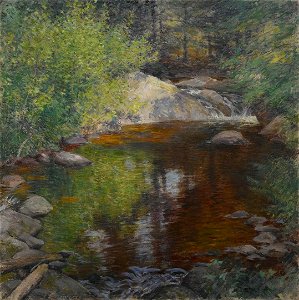Willard LeRoy Metcalf - The Pool - promised gift 88 the-pool - Crystal Bridges Museum of American Art