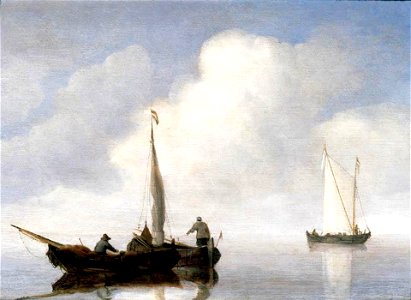 Willem van de Velde (II) - Small Craft in a Calm off the Dutch Coast - WGA24534