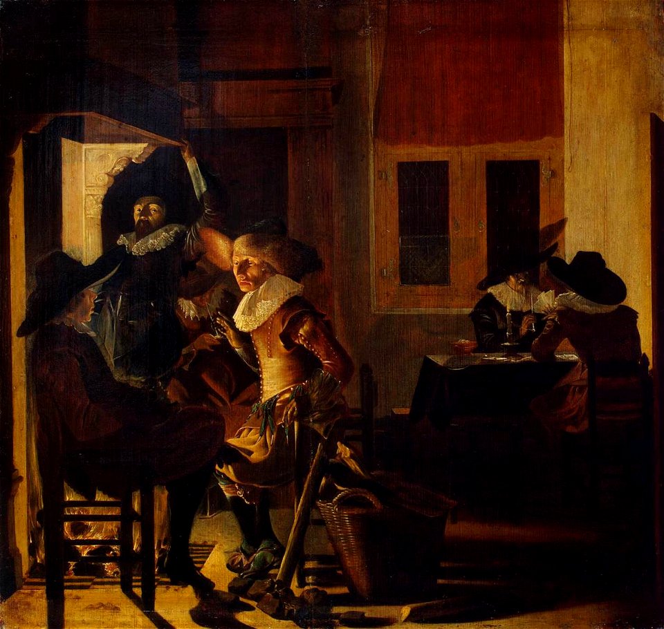 Willem Cornelisz. Duyster - Soldiers beside a Fireplace - WGA6906