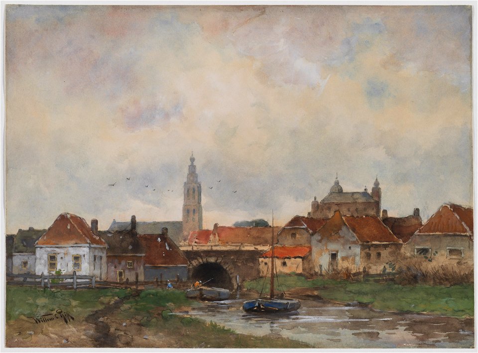 Willem C Rik (Dutch) - Upper Lock at Steenbergen - 1960.167 - Cleveland Museum of Art