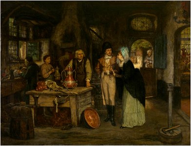 Willem Linnig I - The workshop of the coppersmith Geert de Winter. Free illustration for personal and commercial use.