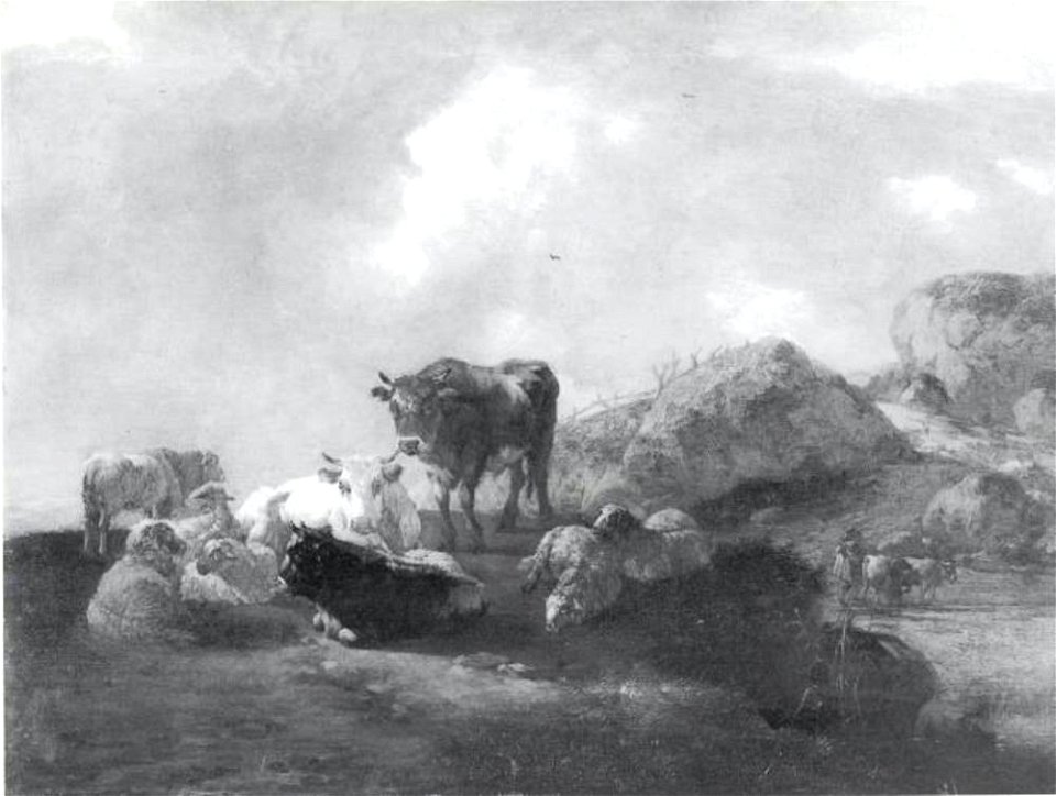 Willem Romeyn - Landschap met koeien en schapen - 614 - Städel Museum