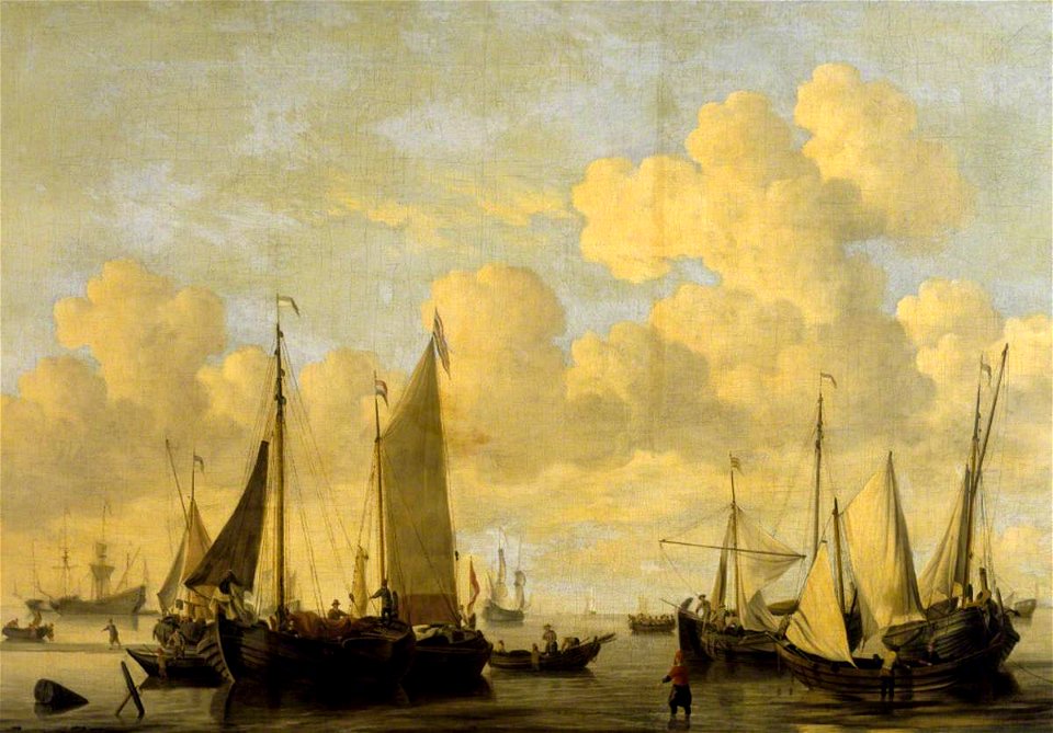 Willem van de Velde II (1633-1707) - Shipping in a Calm - 1246474 - National Trust