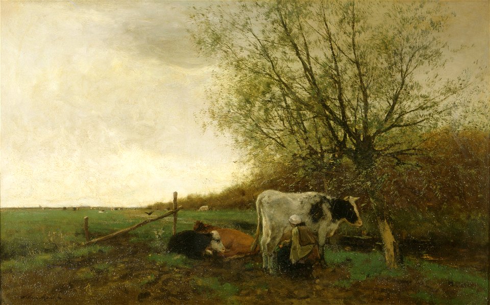 Willem Maris - Milking Time - 138-1977 - Saint Louis Art Museum