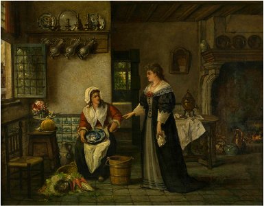 Willem Linnig the Elder - The kitchen. Free illustration for personal and commercial use.