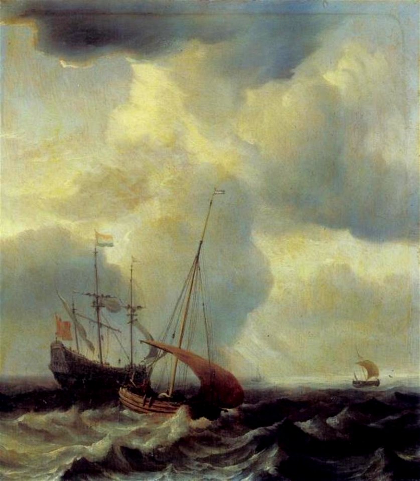 Willem van de Velde (II) - Schepen op een woelige zee - 499 - Städel Museum
