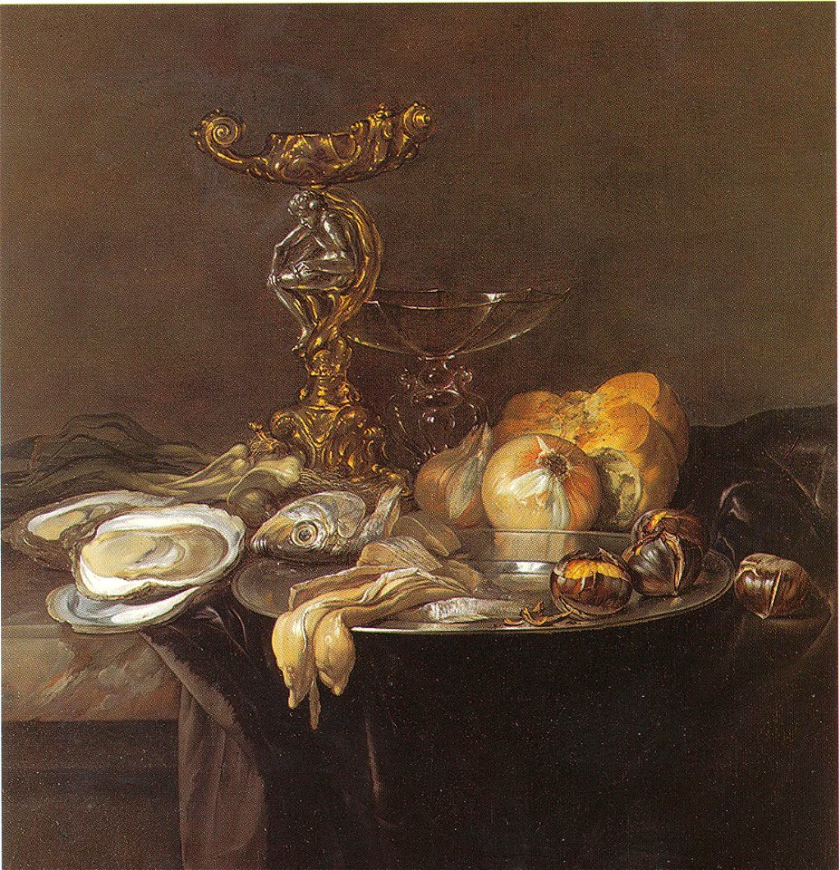 Willem van Aelst - Still Life with Fish and a Salt Cellar