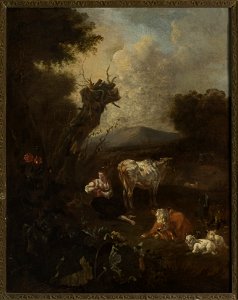 Willem Romeyn - Shepherdess with a herd - M.Ob.1703 MNW - National Museum in Warsaw