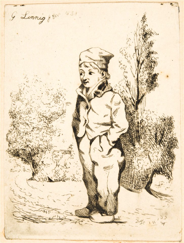 Willem Linnig - Dutch Boy in Wooden Shoes