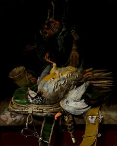 Willem van Aelst - Still Life with Partridges - 3 - Mauritshuis. Free illustration for personal and commercial use.