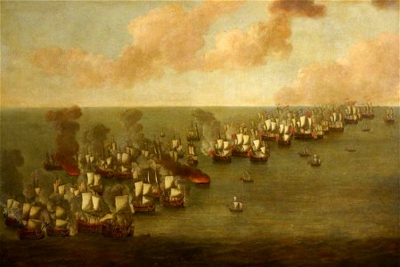 Willem van de Velde I (1611-1693) - The Battle of the Texel, 11–21 August 1673 - BHC0310 - Royal Museums Greenwich