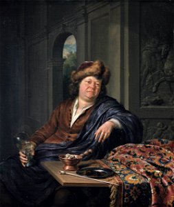 Willem van Mieris - The Drinker. Free illustration for personal and commercial use.