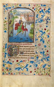 Willem Vrelant (Flemish, died 1481, active 1454 - 1481) - Saint Christopher Carrying the Christ Child - Google Art Project