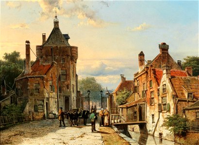 Willem Koekkoek Niederländische Stadtansicht
