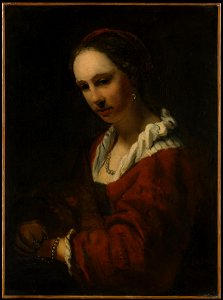 Willem Drost - Young Woman in a Pearl Necklace - MET. Free illustration for personal and commercial use.