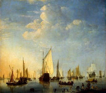 Willem van de Velde (II) - Ships in a Calm Sea - WGA24526