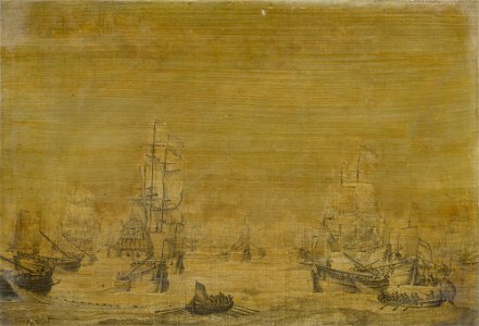 Willem van de Velde the Elder (1611-93) - Dutch Herring Busses on the Fishing Ground - RCIN 400031 - Royal Collection