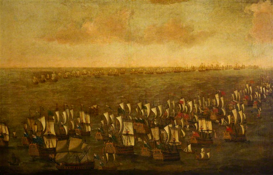 Willem van de Velde I (1611-1693) - The Battle of the Texel, 11–21 August 1673 - BHC0308 - Royal Museums Greenwich