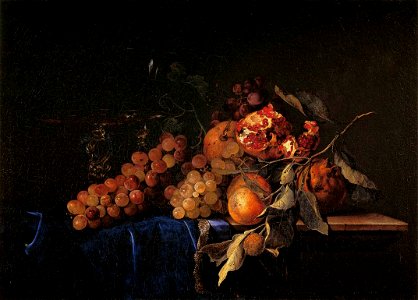 Willem van Aelst - Still-Life with Fruit and a Crystal Vase - WGA0049