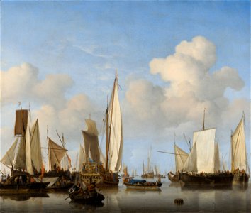Willem van de Velde de Jonge - Ships in the Roads - 201 - Mauritshuis