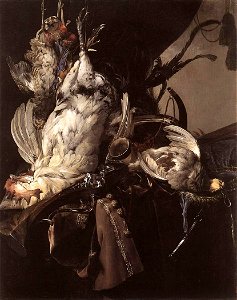Willem van Aelst - Still-Life of Dead Birds and Hunting Weapons - WGA00051