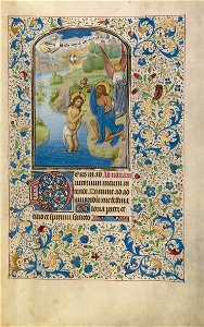 Willem Vrelant (Flemish, died 1481, active 1454 - 1481) - The Baptism of Christ - Google Art Project