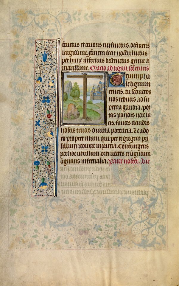 Willem Vrelant (Flemish, died 1481, active 1454 - 1481) - A Cross in a Landscape - Google Art Project