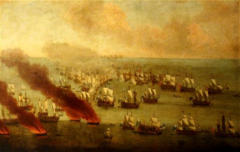 Willem van de Velde I (1611-1693) - The Battle of the Texel, 11–21 August 1673 - BHC0313 - Royal Museums Greenwich