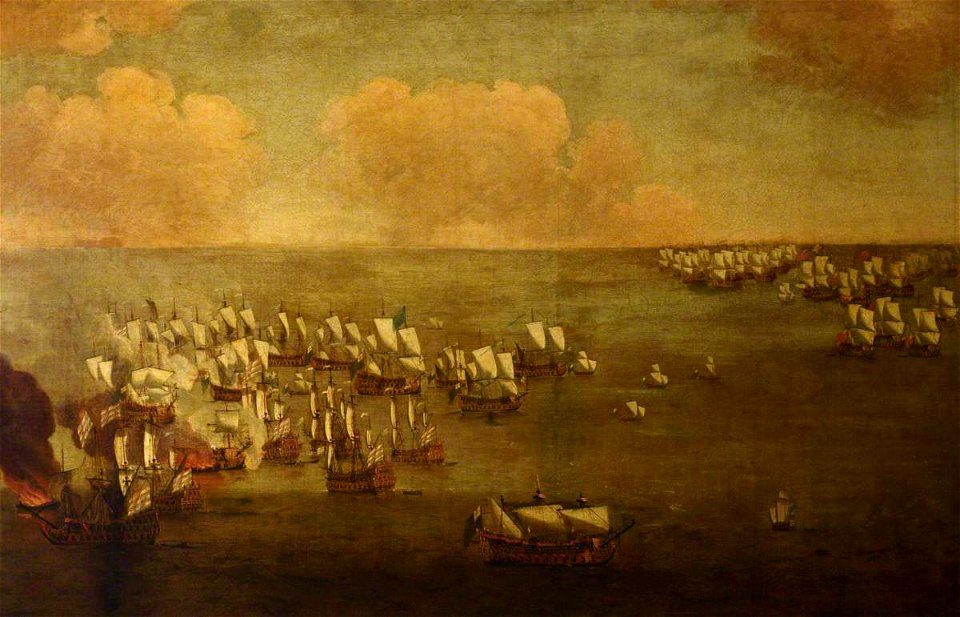 Willem van de Velde I (1611-1693) - The Battle of the Texel, 11–21 August 1673 - BHC0312 - Royal Museums Greenwich