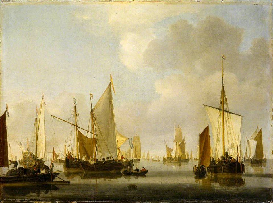 Willem van de Velde II (1633-1707) - Fishing Boats in a Calm - EU0744 - University of Edinburgh