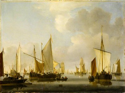 Willem van de Velde II (1633-1707) - Fishing Boats in a Calm - EU0744 - University of Edinburgh