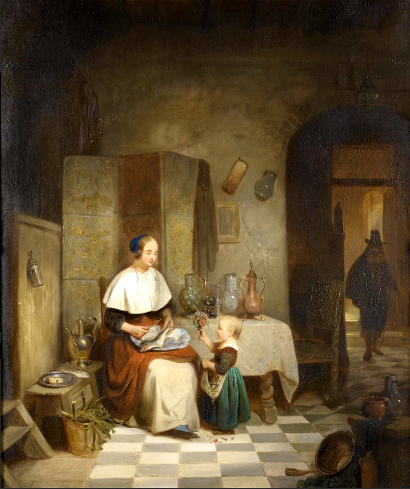 Willem Linnig - Offering flowers