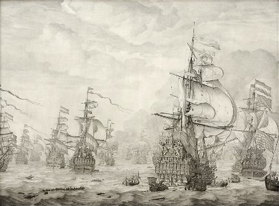 Willem van de Velde the Elder - The Capture of the Royal Prince during the Four Days' Battle 1666
