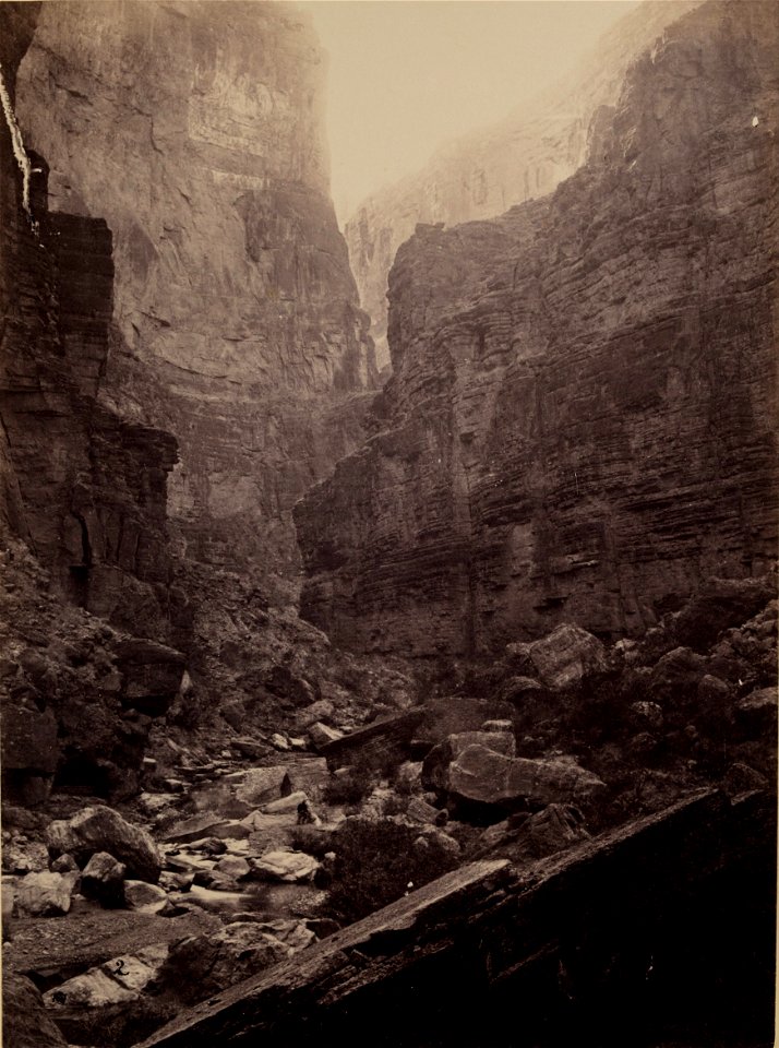 William Bell - Cañon of Kanab Wash, Colorado River, Looking North - Google Art Project