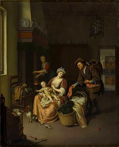 Willem van Mieris - Ein Fischhändler - 156 - Bavarian State Painting Collections