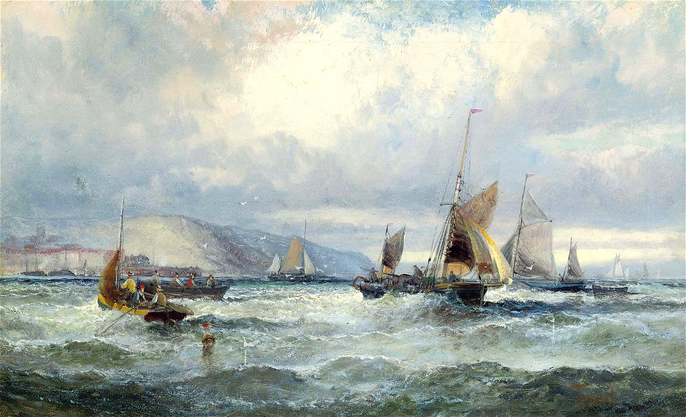 William Anslow Thornley - Fishing vessels off Scarborough